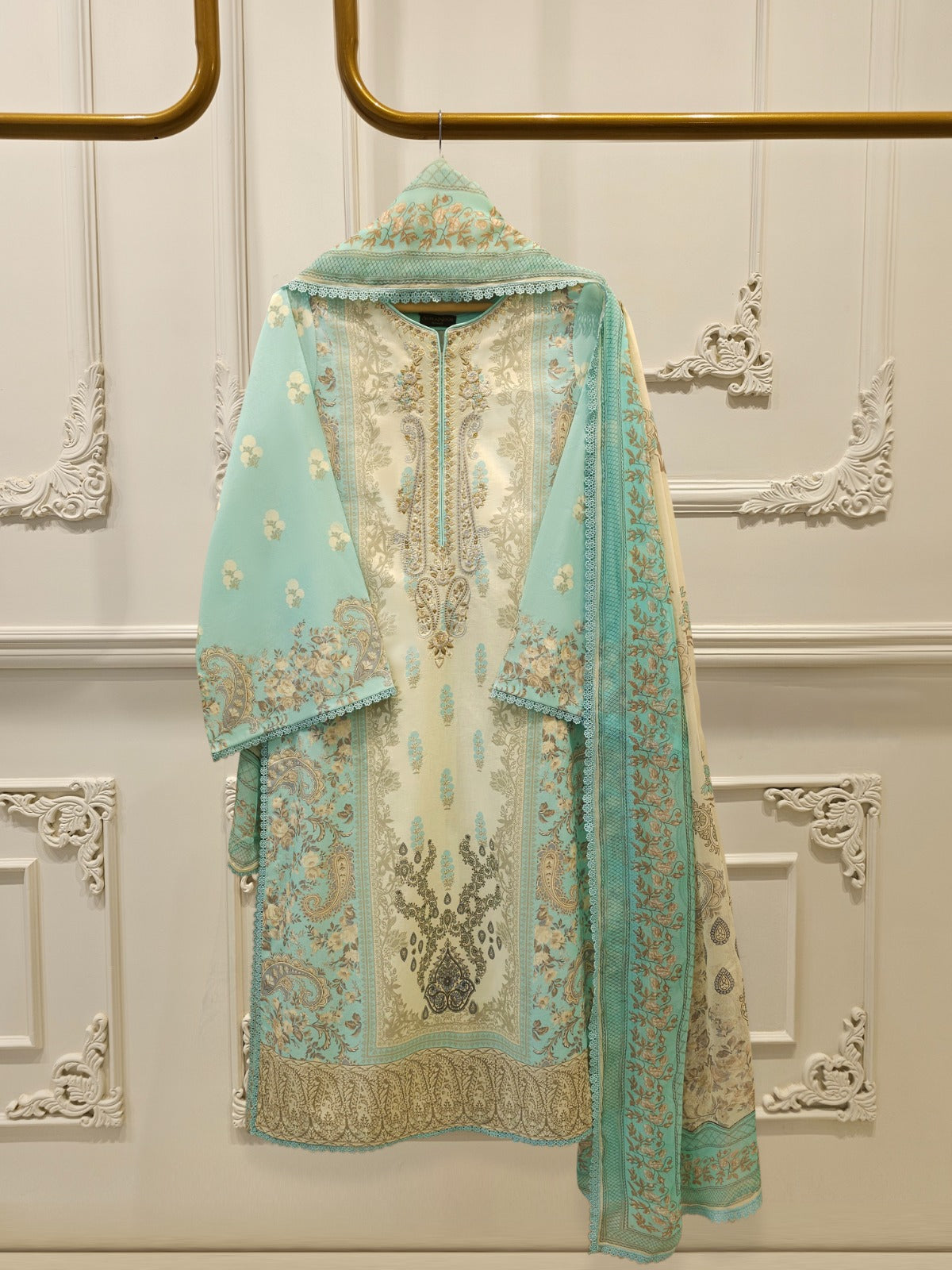 2 Piece - Digital Printed Embroidered Lawn Suit S112084