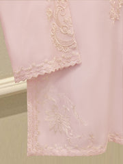 3 Piece- Pure Korean Silk Embroidered Suit S112076