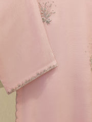 3 Piece - Pure Embroidered Cotton Net Suit S112095