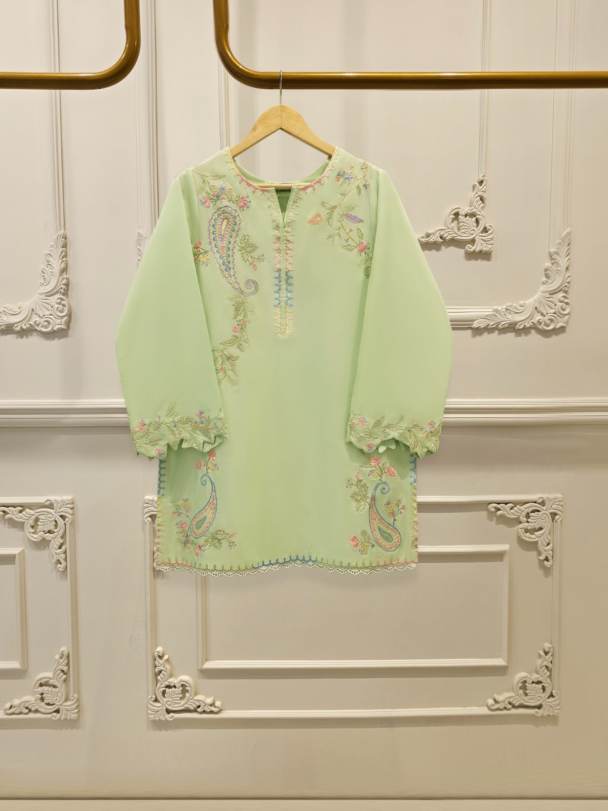 2 Piece - Embroidered Cambric Suit S112328