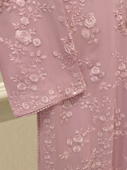 3 Piece - Pure  Chiffon Embroidered Suit S112560