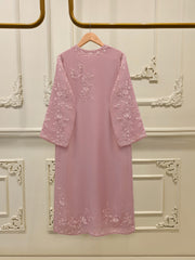 3 Piece - Pure  Chiffon Embroidered Suit S112560