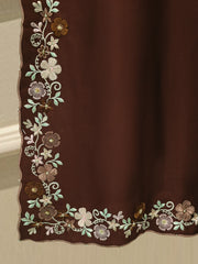 3 Piece-  Pure Embroidered Sheesha Silk Suit S112969