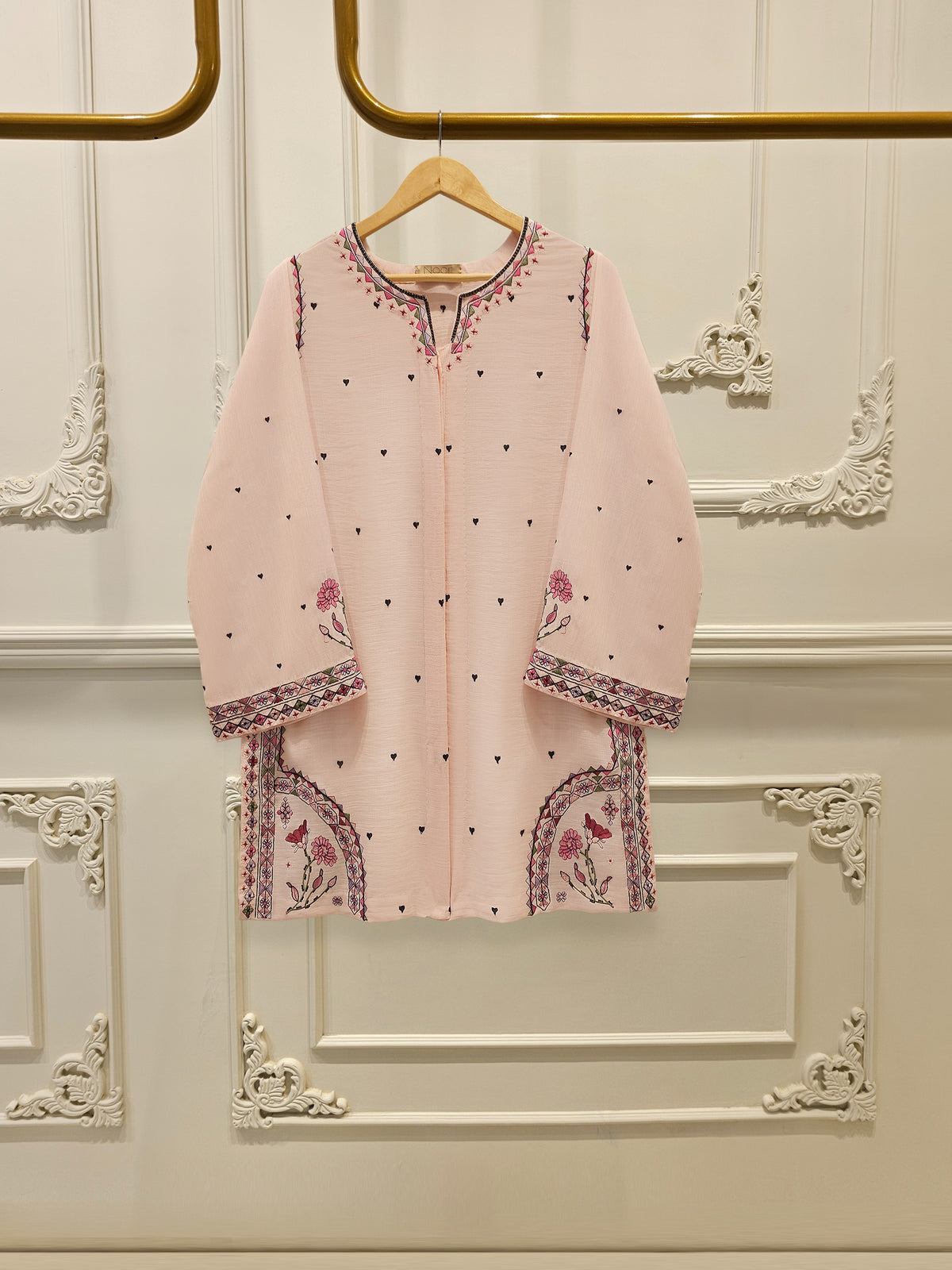 2 Piece - Embroidered Linen Suit WS00218