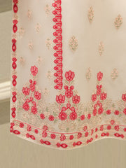 3 Piece - Pure Organza Embroidered Suit S113025