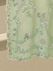 3 Piece- Pure Sheesha Silk Embroidered Suit S113030
