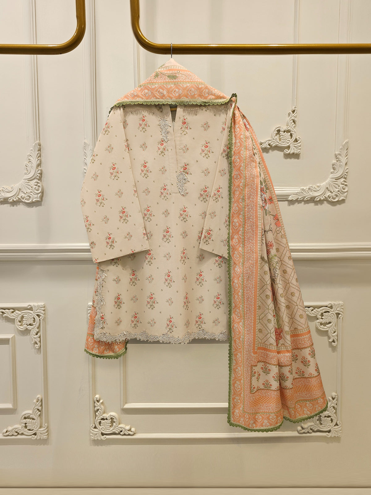 3 Piece - Digital Printed Cambric Suit S113031