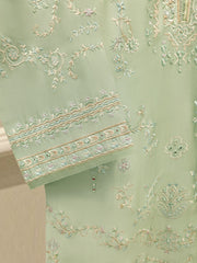 3 Piece- Pure Sheesha Silk Embroidered Suit S113037