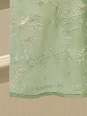 3 Piece- Pure Sheesha Silk Embroidered Suit S113037