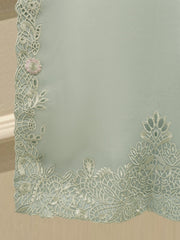 3 Piece - Pure Organza Embroidered Suit S113040