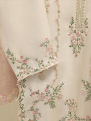 3 Piece- Pure Sheesha Silk Embroidered Suit S113042