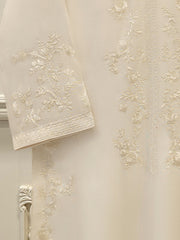 3 Piece - Pure Embroidered Cotton Net Suit S113048