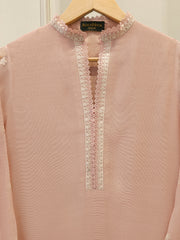 2 Piece - Pure Embroidered Cotton Net Suit S113053