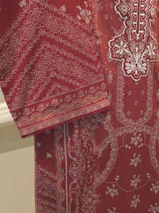 Digital Printed Embroidered Cambric Shirt S113126