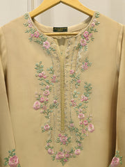 Pure Embroidered Sheesha Silk Shirt S113133