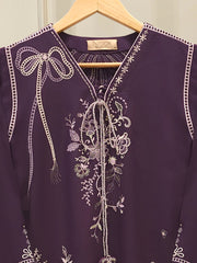 2 Piece - Embroidered Linen Suit WS00235