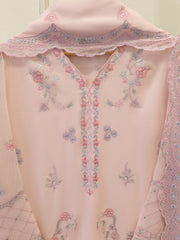 3 Piece - Pure Embroidered Cotton Net Suit S113165