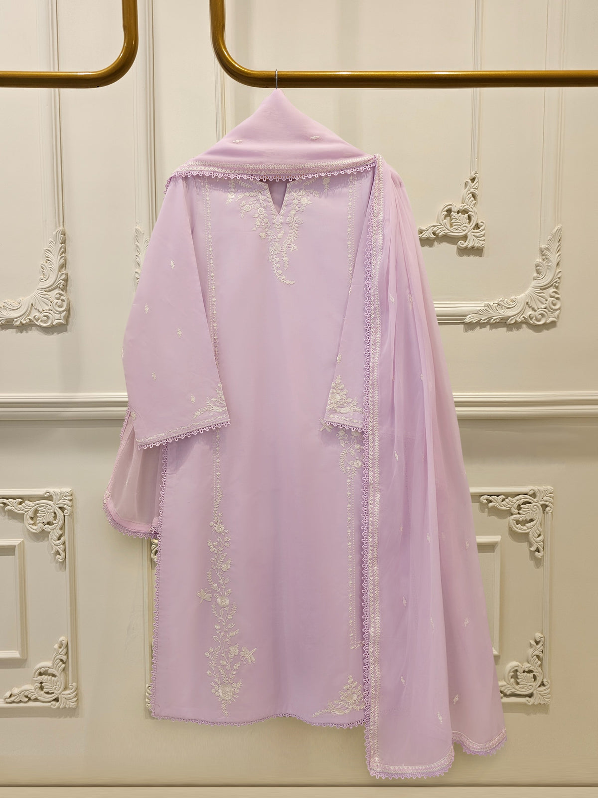 3 Piece - Embroidered Cambric Suit  S113163