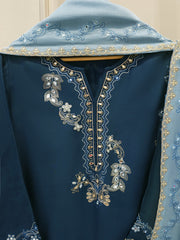 3 Piece - Embroidered Kora Cotton Suit  S113164