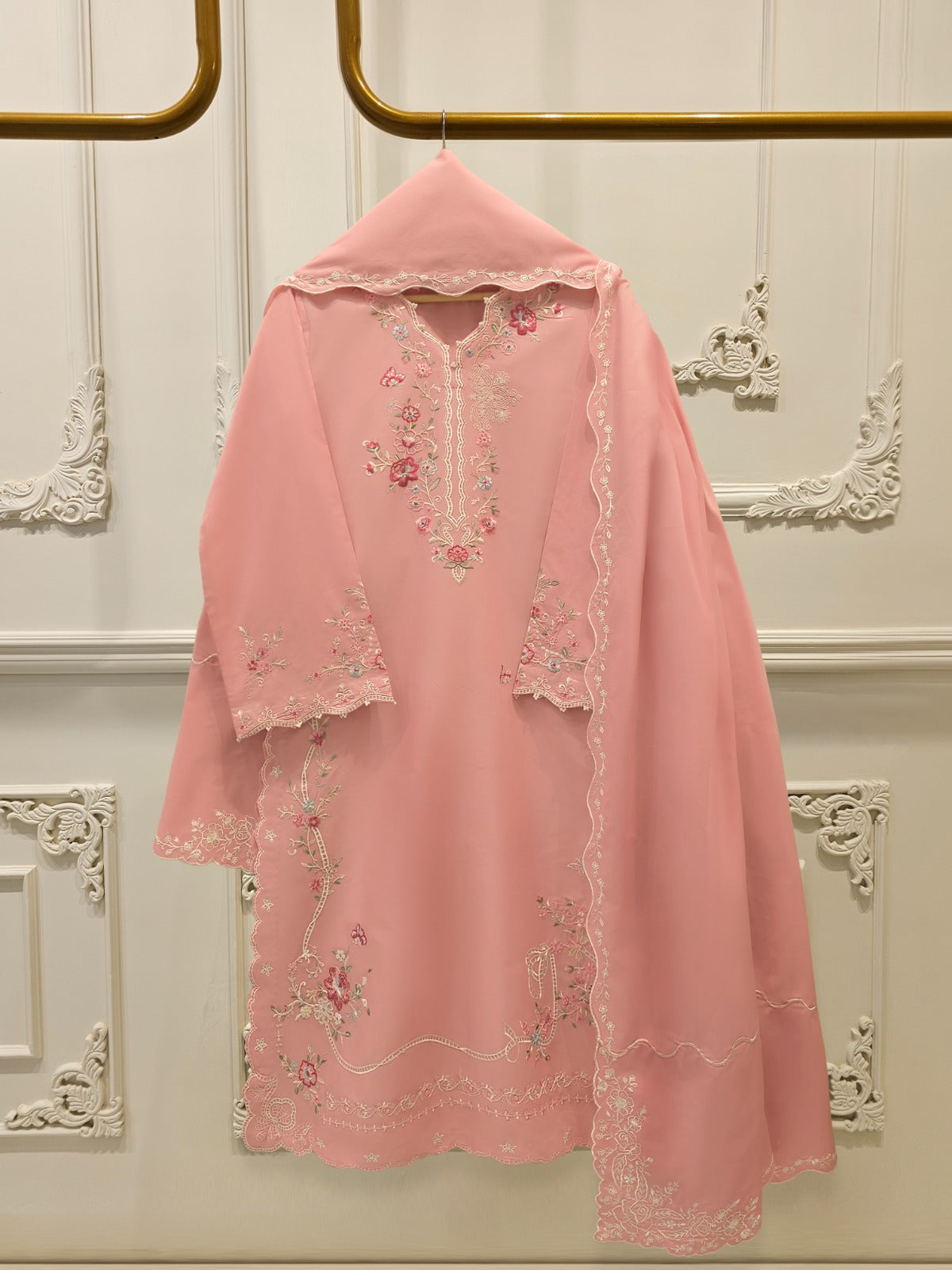 2 Piece - Embroidered Cambric Suit S113261