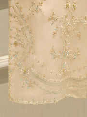 3 Piece - Pure Organza Embroidered Suit S113262