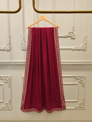 3 Piece - Pure Embroidered Cotton Net Suit S113279