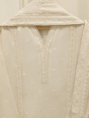 3 Piece - Pure Embroidered Cotton Net Suit S113438