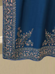 3 Piece- Pure Khadi Silk Embroidered Suit S113495