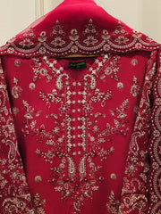 3 Piece- Pure Sheesha Silk Embroidered Suit S113496