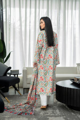 (Unstitched) 3 Piece - Pure Printed Cambric Suit FF-2119