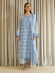 3 Piece - Embroidered Swiss Voile Suit S109858