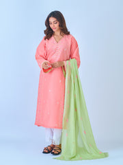 2 Piece - Pure Embroidered Cambric Suit S109856