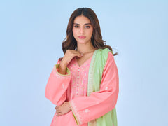 2 Piece - Pure Embroidered Cambric Suit S109856