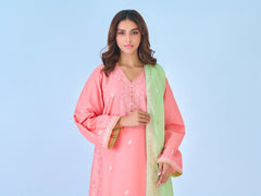 2 Piece - Pure Embroidered Cambric Suit S109856