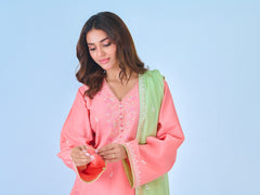 2 Piece - Pure Embroidered Cambric Suit S109856