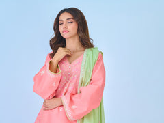 2 Piece - Pure Embroidered Cambric Suit S109856