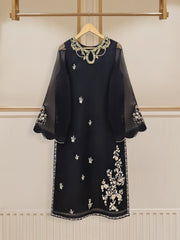 3 Piece - Pure Organza Embroidered Suit S110164