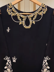 3 Piece - Pure Organza Embroidered Suit S110164