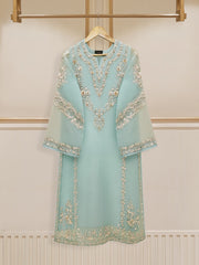 3 Piece - Pure Organza Embroidered Suit S110230