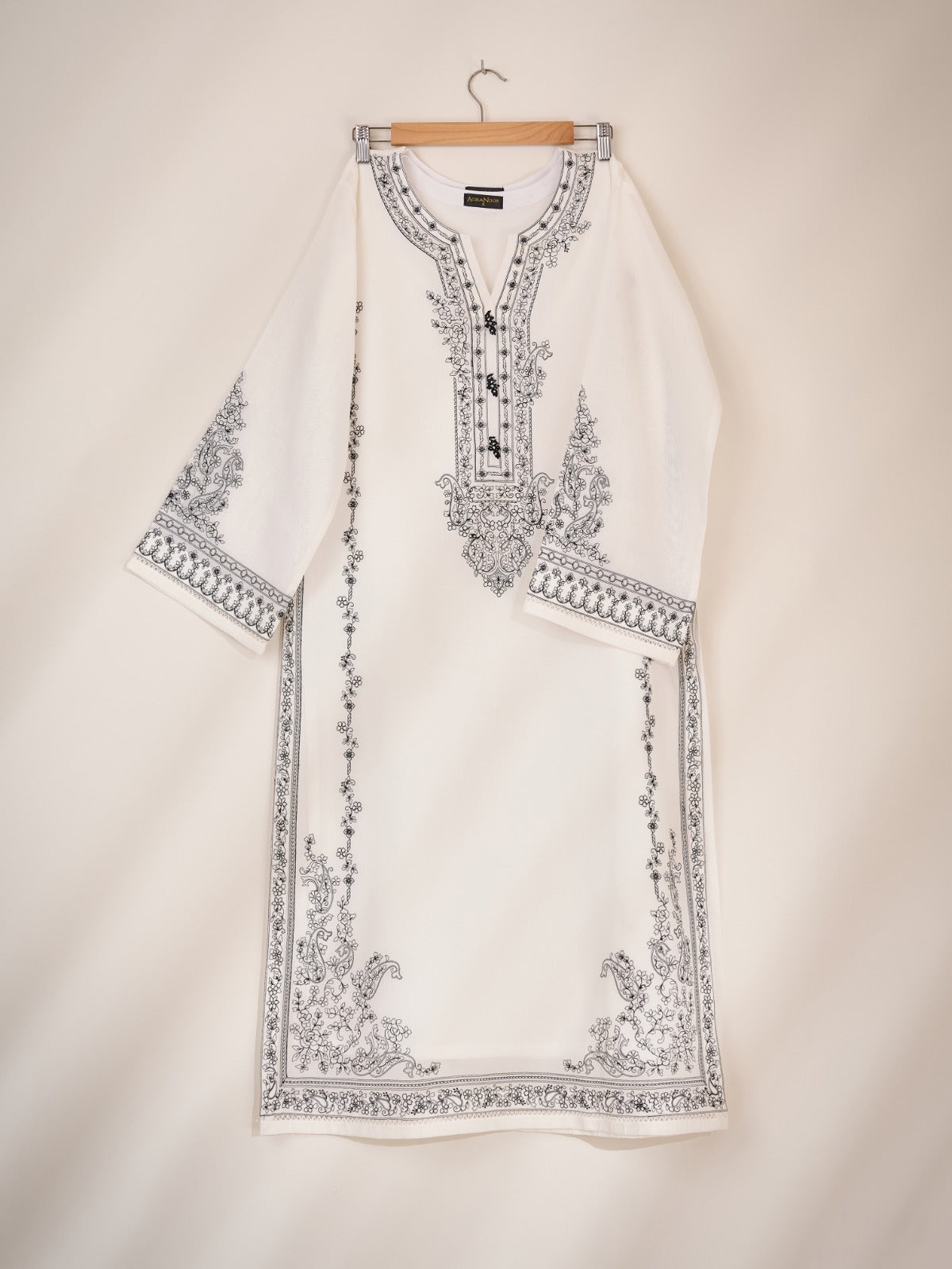 2 Piece - Embroidered Pure Swiss Voile Suit S110291