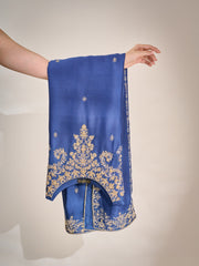 2 Piece- Pure Silk Net Embroidered Suit S110301