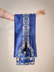 3 Piece- Pure Silk Net Embroidered Suit S110294