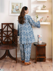 2 Piece - Digital Printed Embroidered Cambric Suit S110430