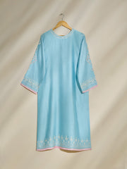 2 Piece- Pure Silk Net Embroidered Suit S110443