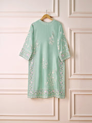 2 Piece- Pure Silk Net Embroidered Suit S110486