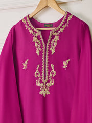 2 Piece- Pure Silk Net Embroidered Suit S110435