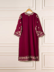 2 Piece- Pure Cotton Net Embroidered Suit S110745