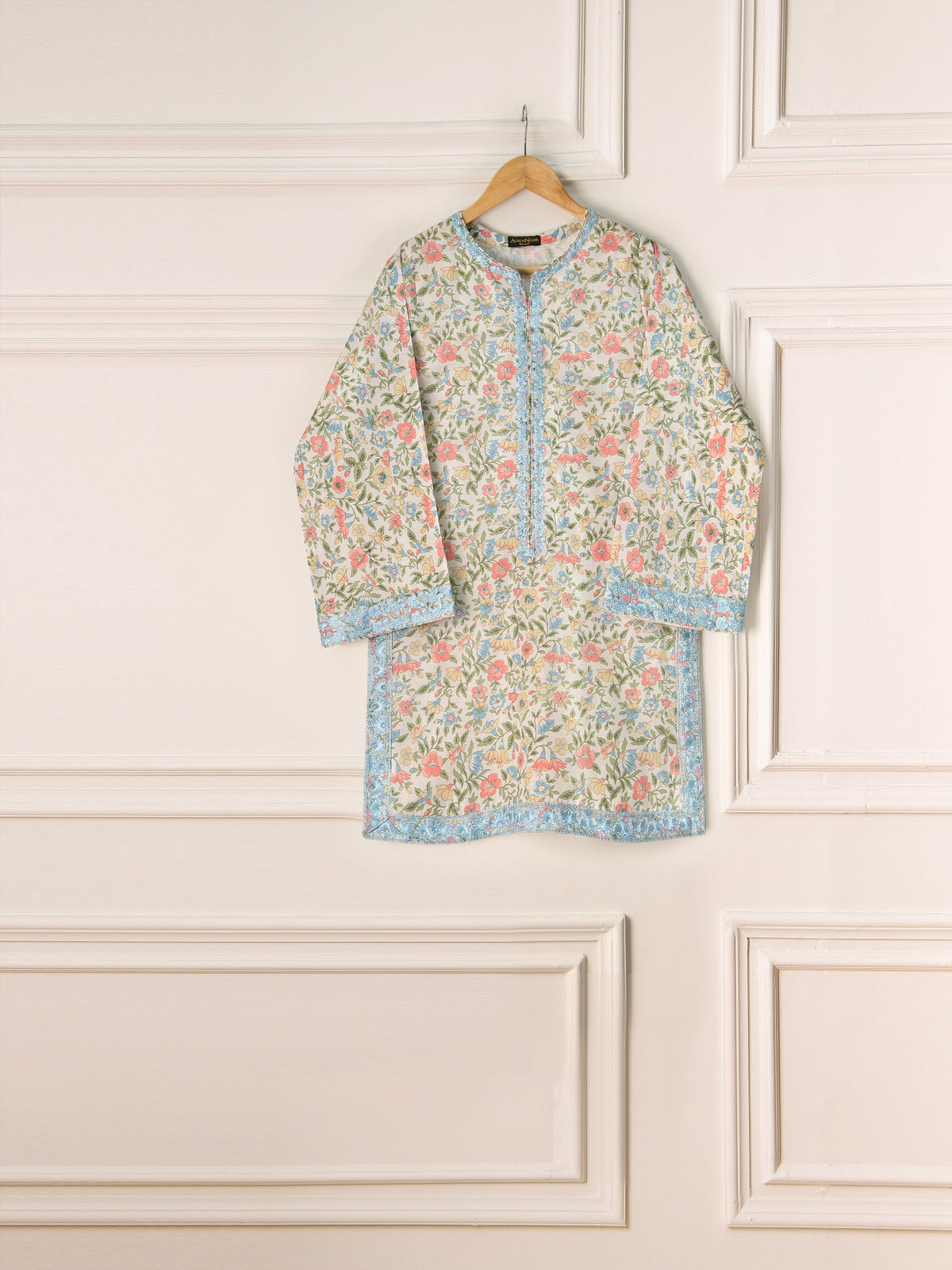2 Piece - Embroidered Printed Cambric Suit S111130