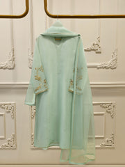 3 Piece - Pure Organza Embroidered Suit S111701