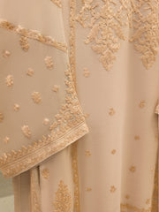 3 Piece - Pure Embroidered Cotton Net Suit S111997